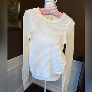 Free People We the Free Waffle Knit Top Size XS NWT